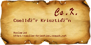 Csellár Krisztián névjegykártya