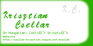 krisztian csellar business card